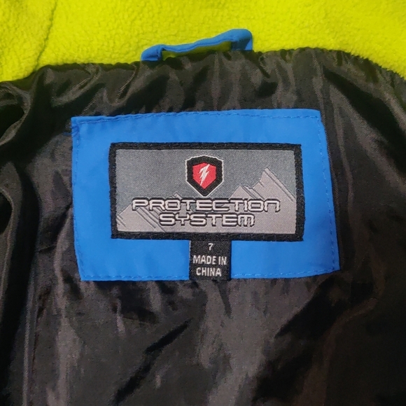 Kids Blue and Black Puffer Jacket - Picture 7 of 9